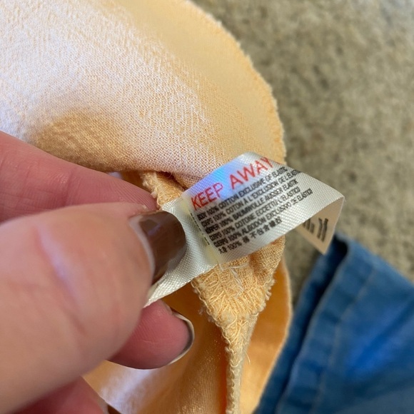 Free People Women’s Juliette Orange Smocked Romper Size XS - Picture 10 of 10